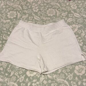 TNA Cozy Perfect White Sweat Shorts
